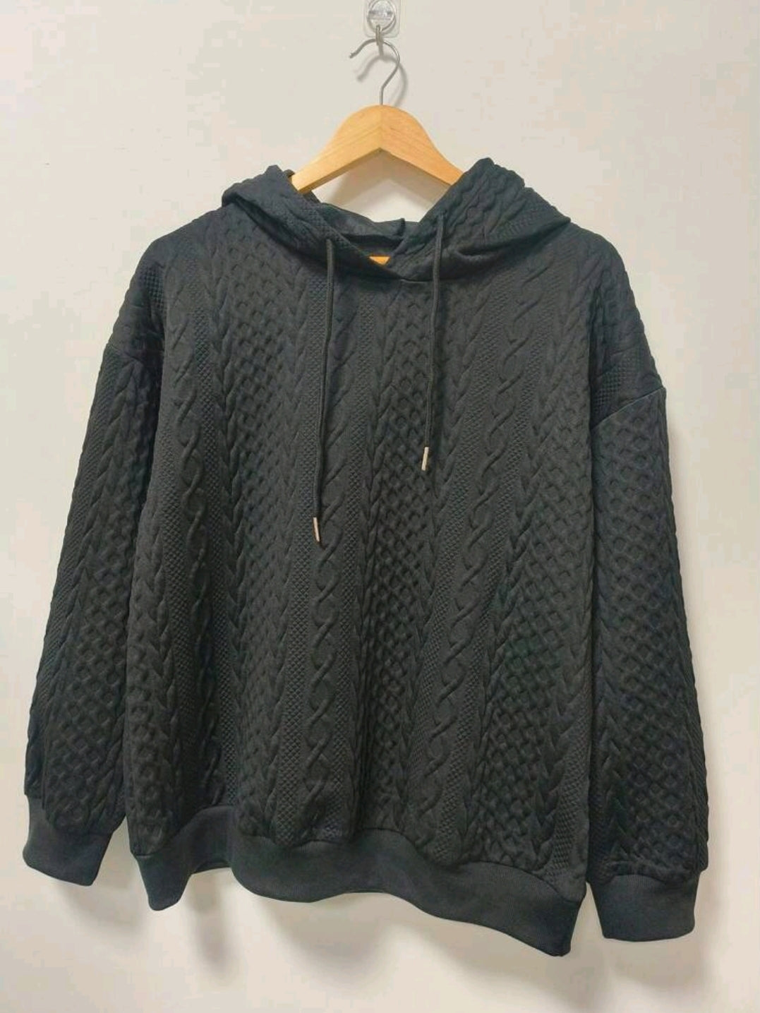 Pull surdimensionné en maille décontracté pour femme avec motif jacquard, manches longues