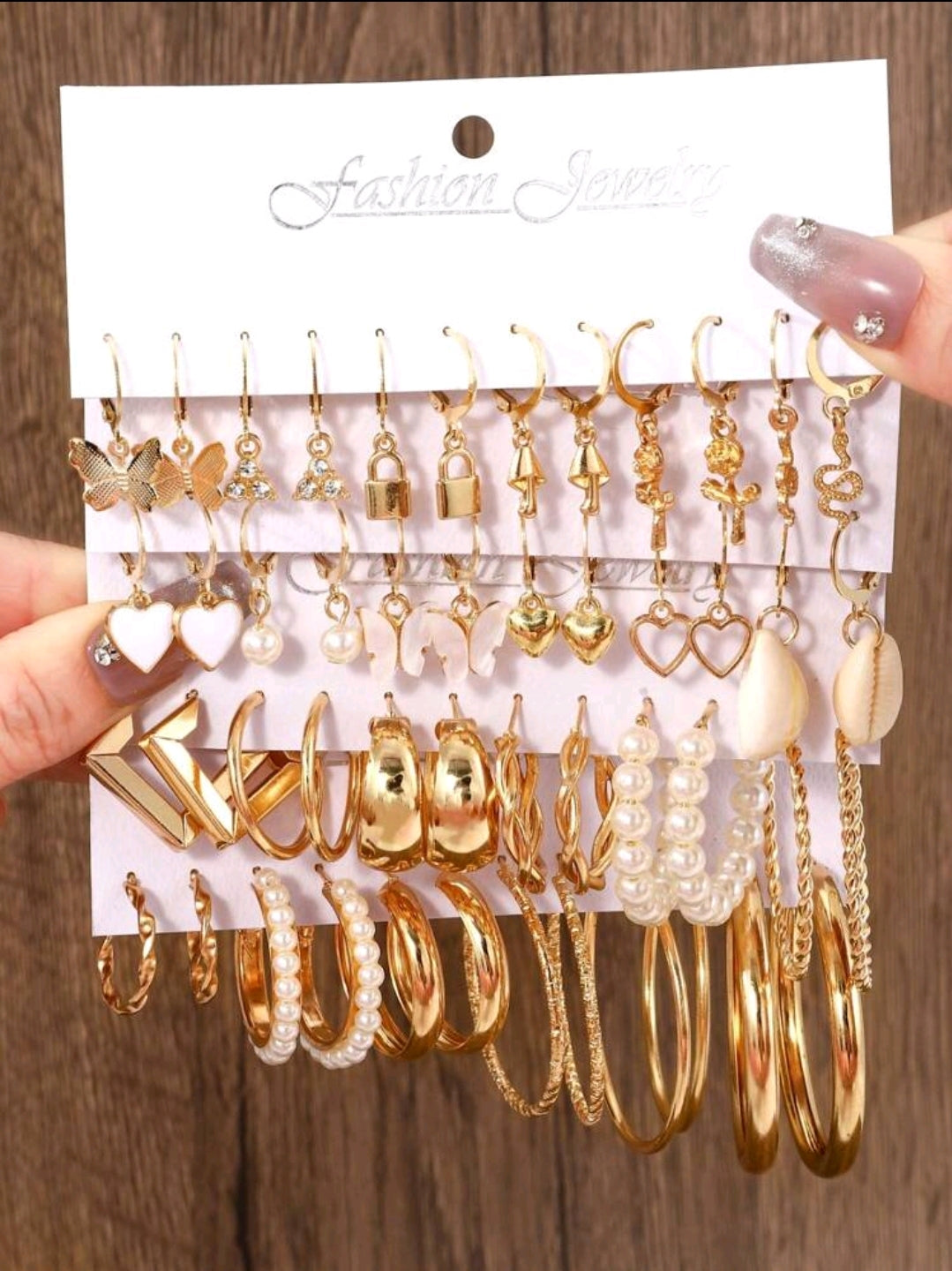48 Pcs/ensemble Boucles D'oreilles Larges Multicouches Imitant Les Perles Torsadées, Parfaites Pour Les Fêtes, Les Rendez-vous, Les Cadeaux Et Le Quotidien