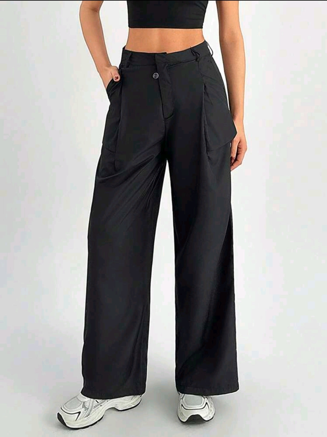 Tall Jeans droits amples de couleur unie polyvalents et décontractés pour femmes
