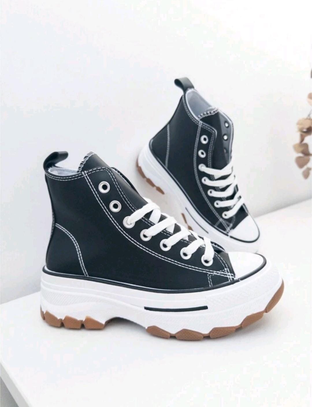 Chaussures décontractées à plateforme haute pour femmes