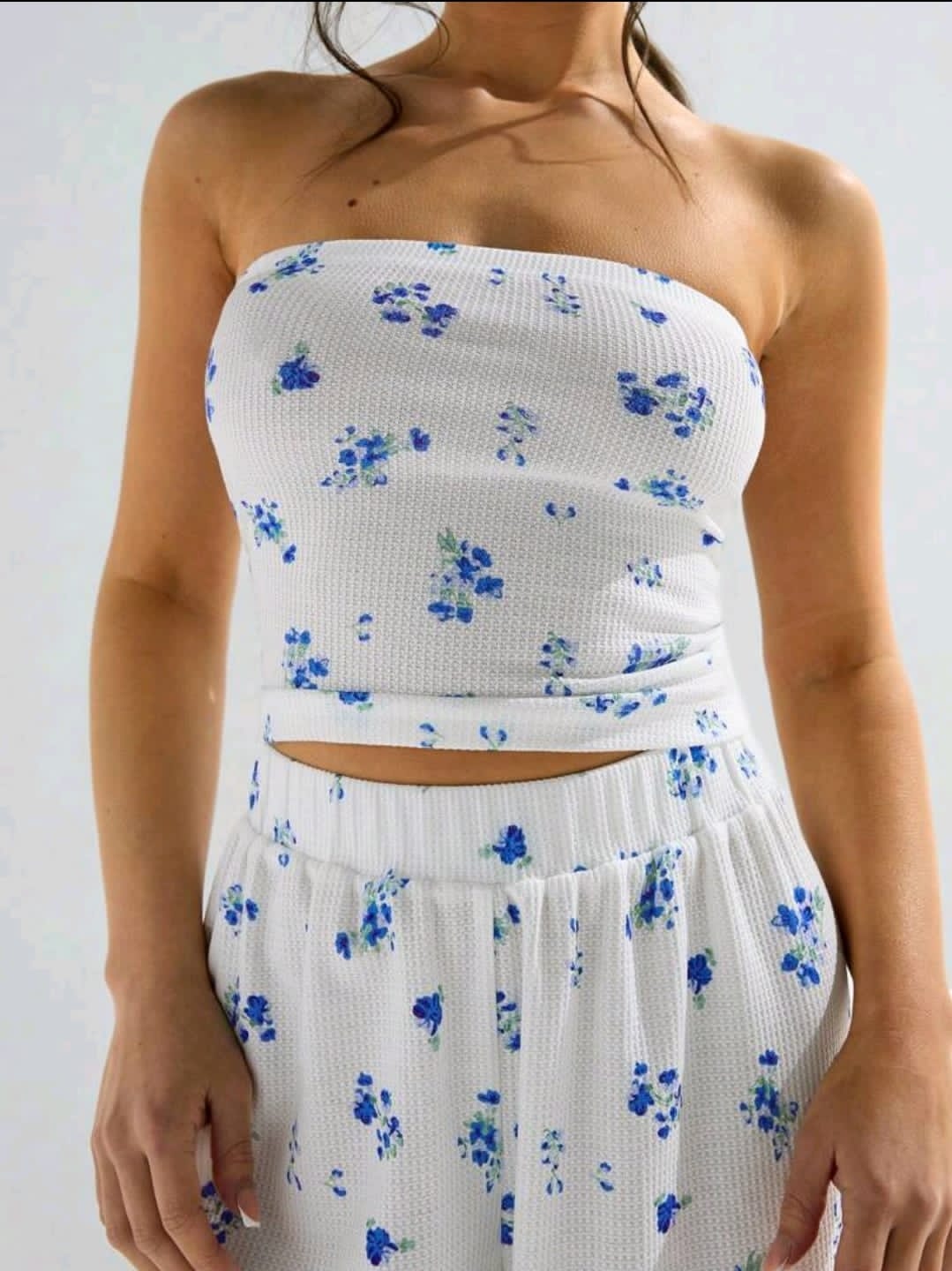 Athîral Top bandeau imprimé gaufré pour femme, simple et mode, décontracté pour usage quotidien