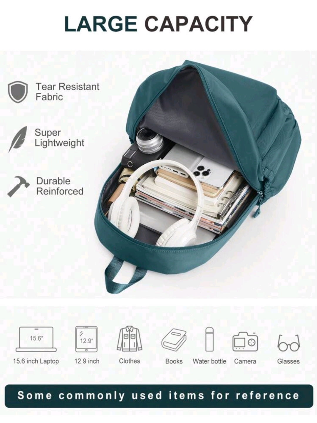 Grand sac à dos pour ordinateur portable pour femmes, sac à dos décontracté classique pour le collège
