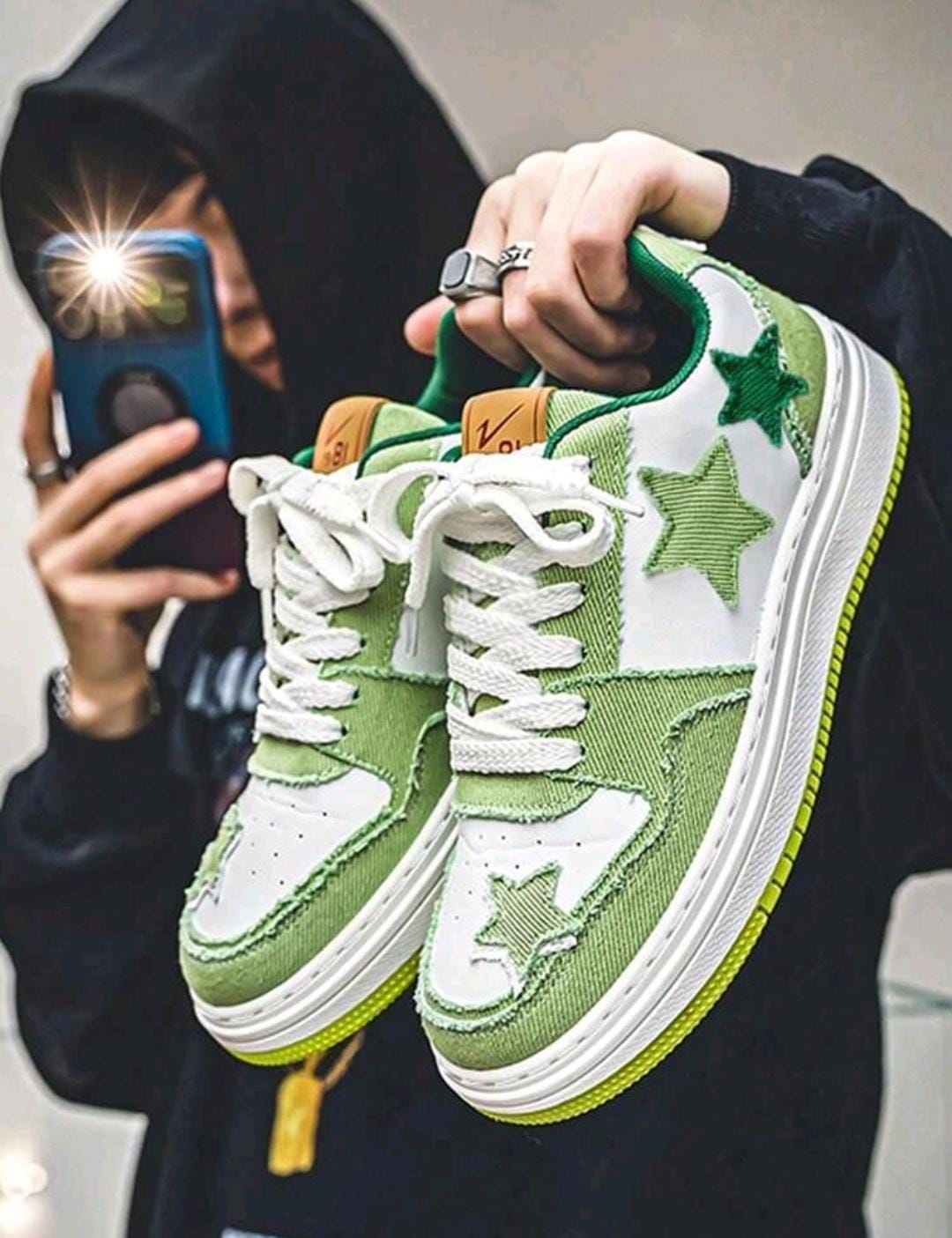Nouvelles chaussures en canevas à semelle épaisse et respirante, baskets casual à motif étoile, polyvalentes