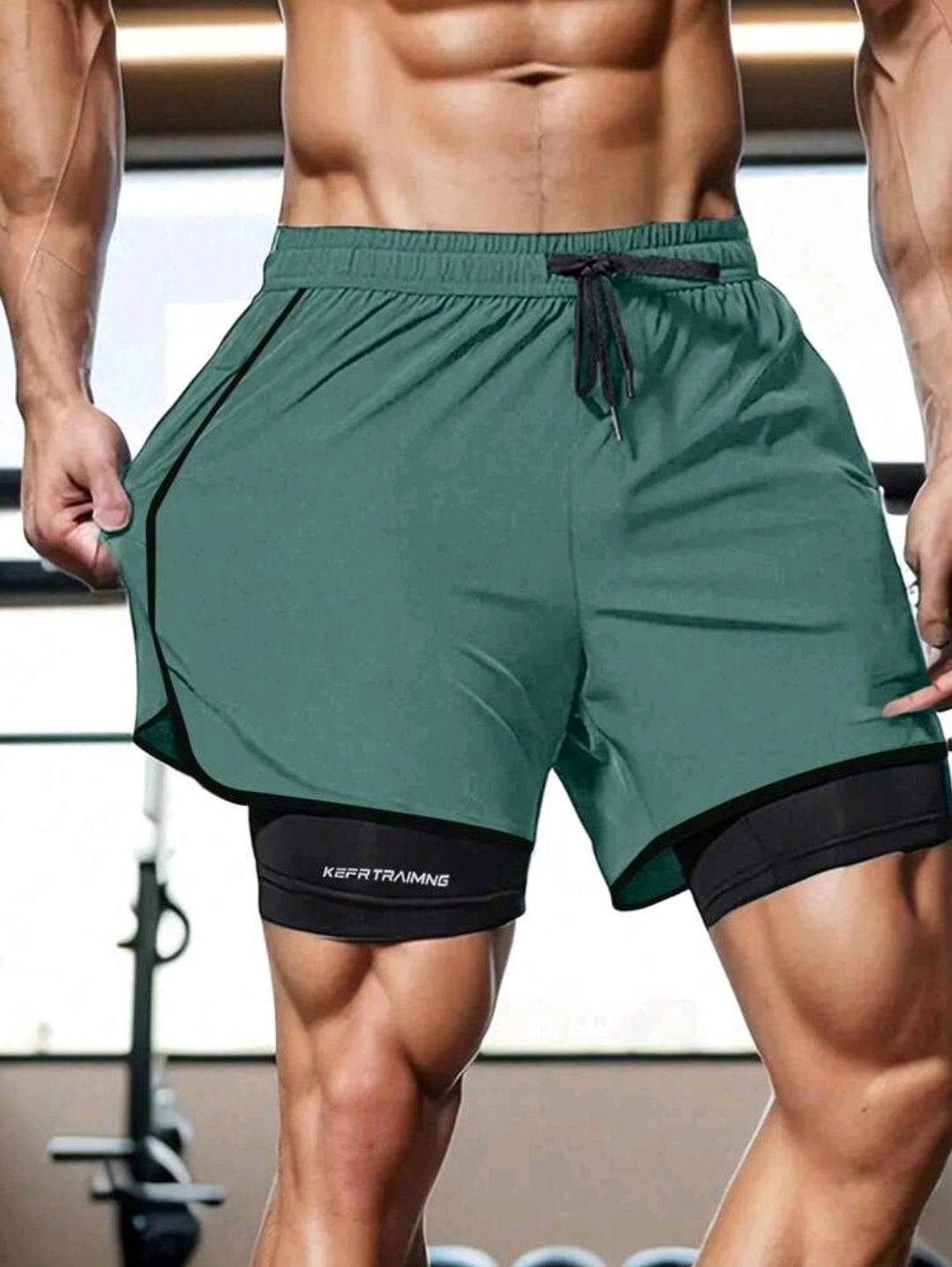 1 pièce Short de sport extérieur pour hommes, respirant