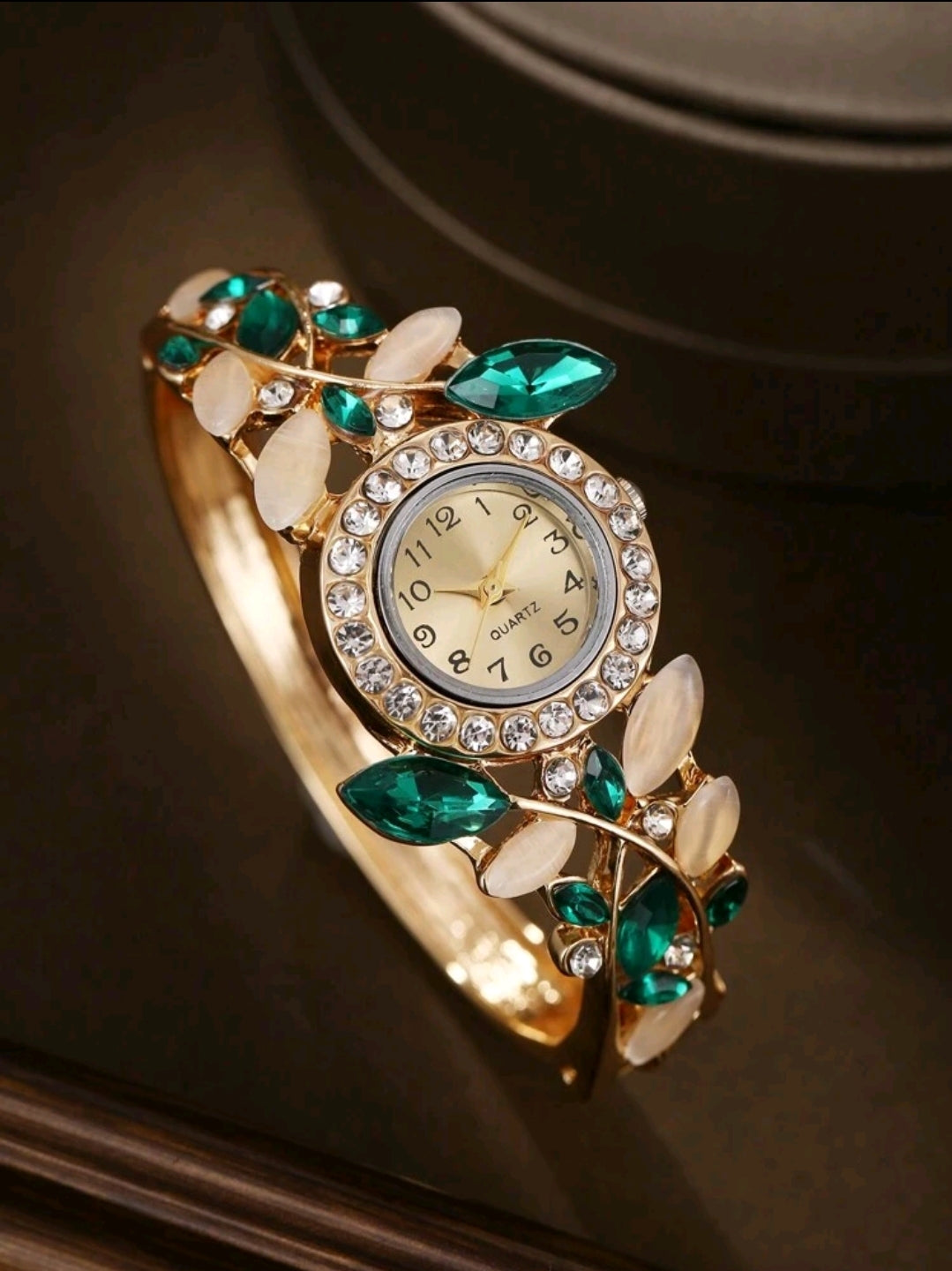 Lot de bracelet montre minimaliste de luxe pour fille + parure de feuille, montre-bracelet élégante pour soirée de fille