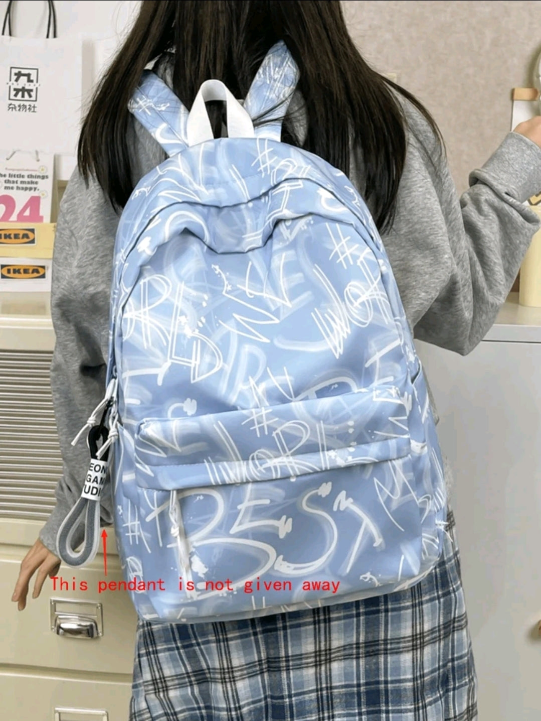 1 pièce Sac à dos femme mode tie dye, grande capacité, poches multiples, sac d'école style décontracté, sans accessoire suspendu inclus