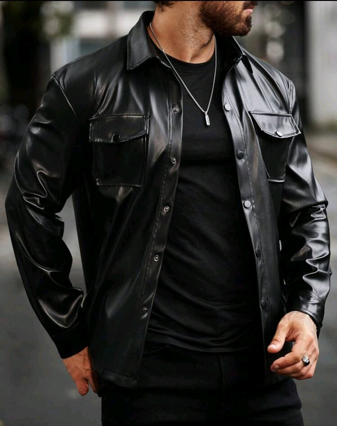 Manfinity LEGND Chemise pour homme avec boutons, manches longues, poche, tendance