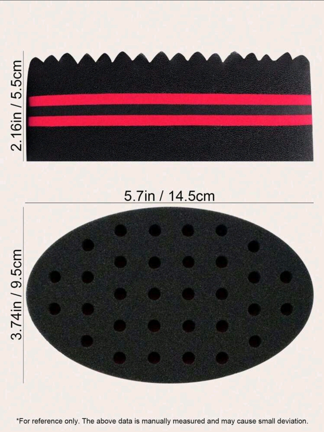 1 pièce Éponge à cheveux avec petits et grands trous, brosse à cheveux en forme de vague, éponge de brosse à cheveux pour twist