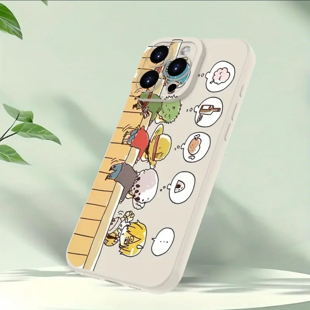 Style de dessin animé minimaliste imprimé à la main Étui de téléphone blanc pour Iphone 16E/15/14/13/12/11/8/7 Pro Max Plus Mini XS, un étui de protection en silicone ultra-fin TPU élégant et beau, parfait en tant que cadeau de vacances ou d'anniversaire