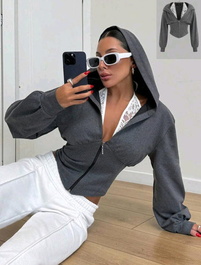 Cardigan corset avec détails en dentelle