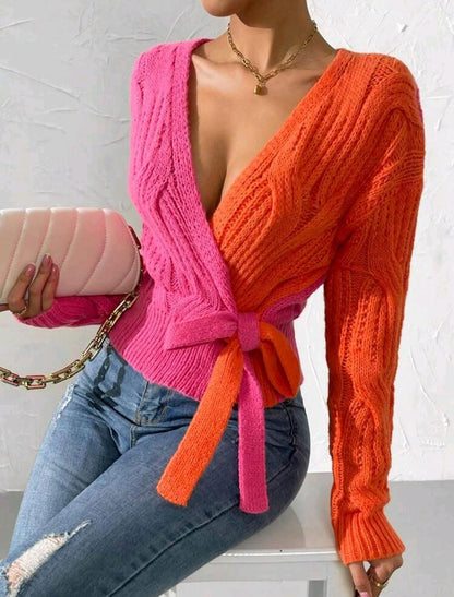 Relaxiva Cardigan cache-cœur blocs