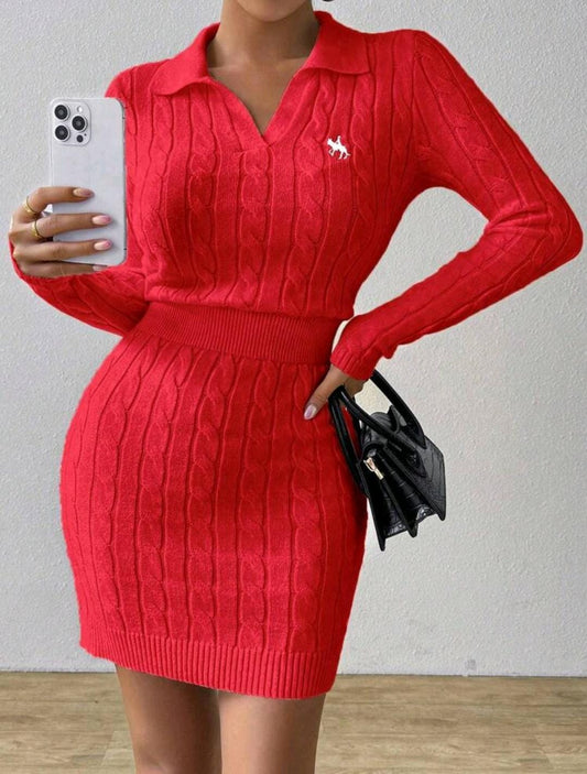 Top polo en tricot