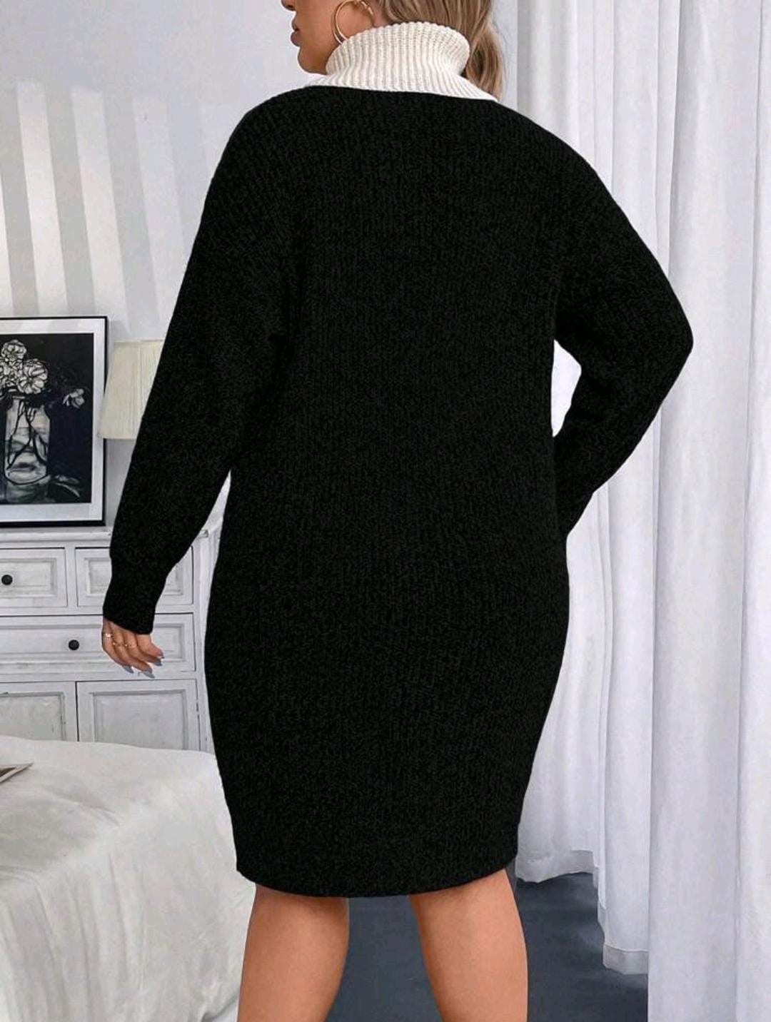 Robe pull à col montant  grande taille