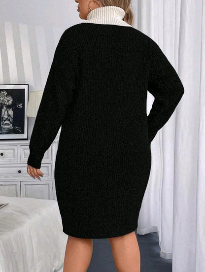 Robe pull à col montant  grande taille