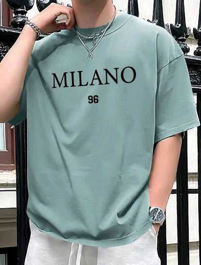 T-shirt À Manches Courtes Contrasté À Motif De Mouette Pour Hommes