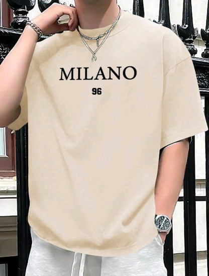 T-shirt À Manches Courtes Contrasté À Motif De Mouette Pour Hommes