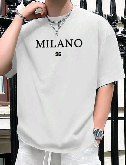 T-shirt À Manches Courtes Contrasté À Motif De Mouette Pour Hommes
