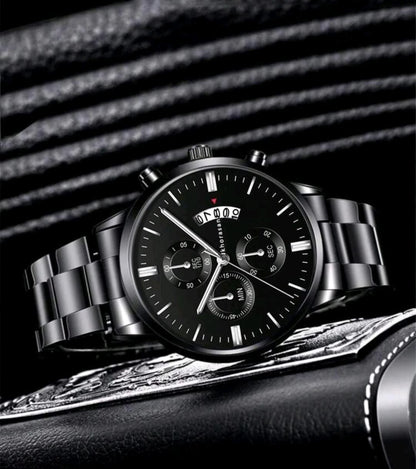 Montre à quartz homme mode nouvelle sangle en alliage 3 couleurs