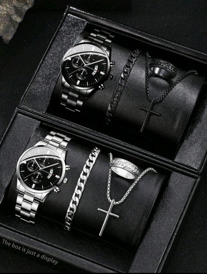 Montre à quartz homme mode nouvelle sangle en alliage 3 couleurs