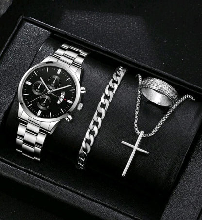 Montre à quartz homme mode nouvelle sangle en alliage 3 couleurs