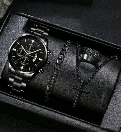 Montre à quartz homme mode nouvelle sangle en alliage 3 couleurs