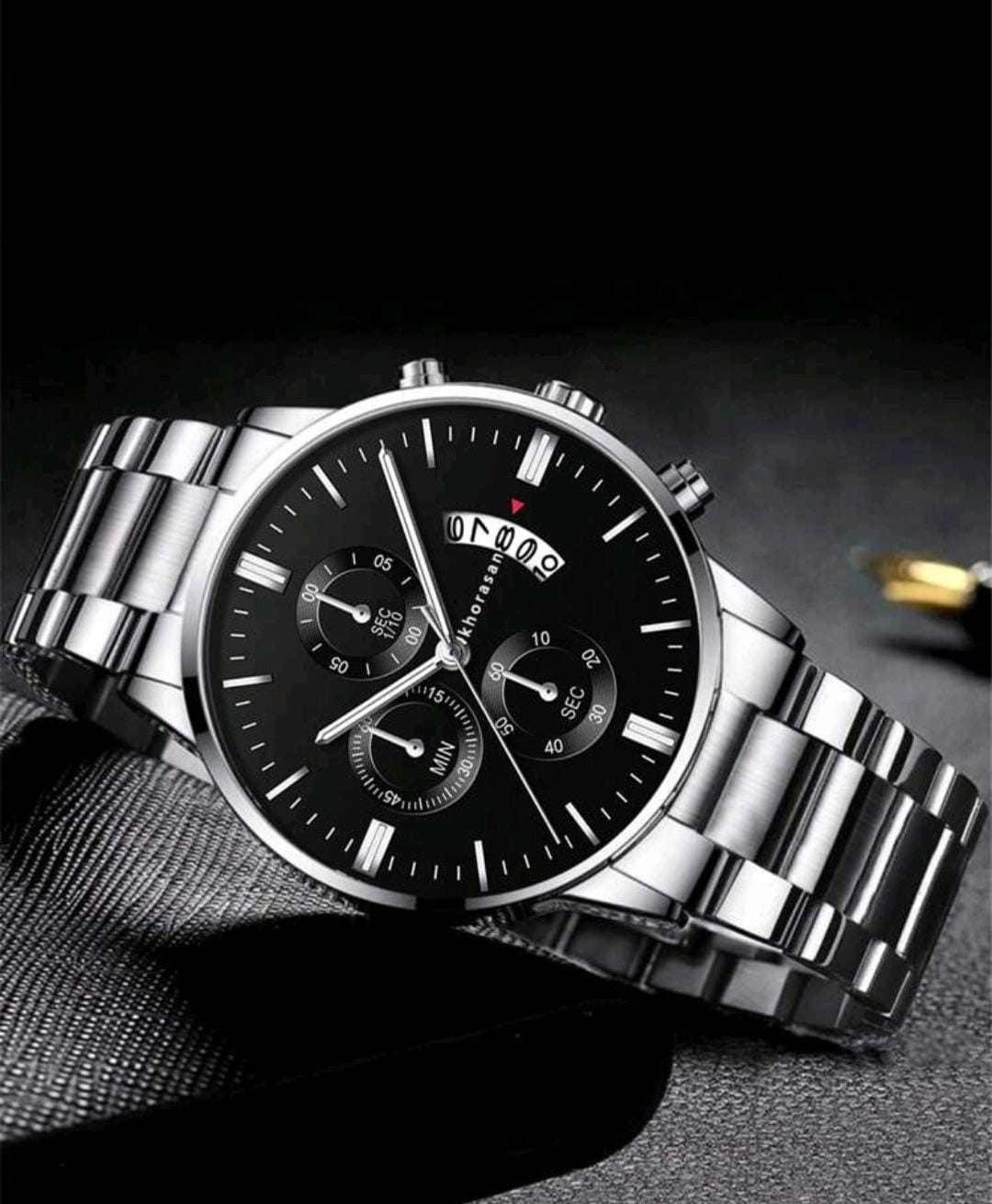 Montre à quartz homme mode nouvelle sangle en alliage 3 couleurs