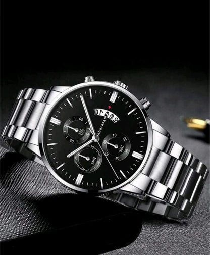 Montre à quartz homme mode nouvelle sangle en alliage 3 couleurs