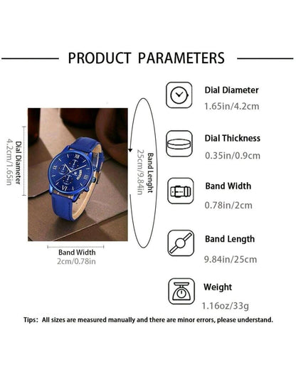 3 pièces/set Montre à quartz de style sport décontracté pour hommes