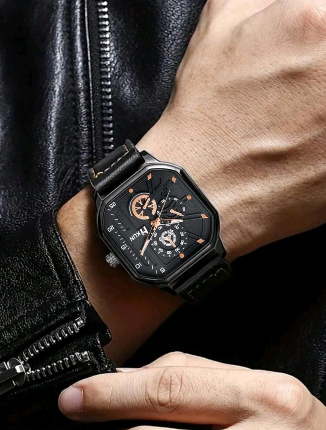 Ensemble et élégant pour hommes en 5 pièces, montre à quartz