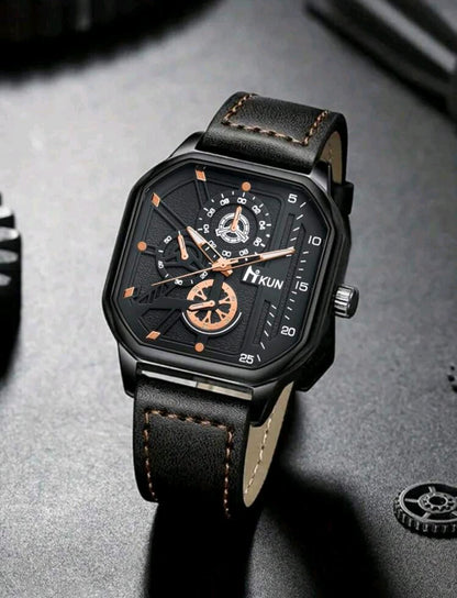 Ensemble et élégant pour hommes en 5 pièces, montre à quartz