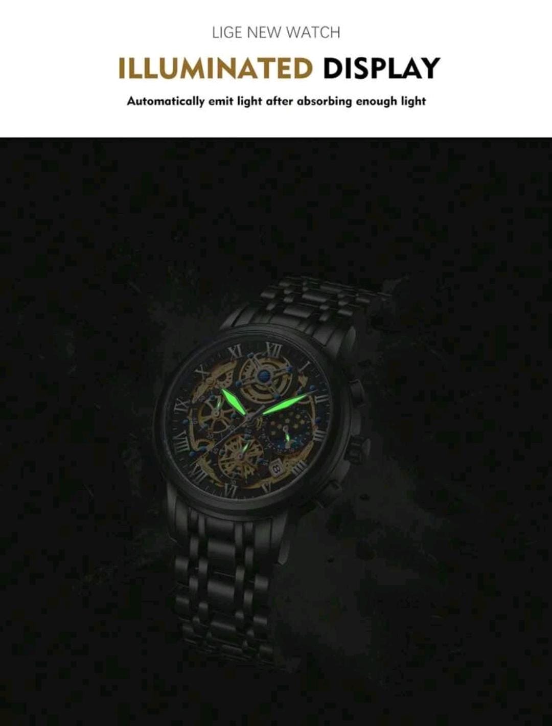 Homme 1 pièce Montre Quartz Cadran Bicolore En Acier Inoxydables