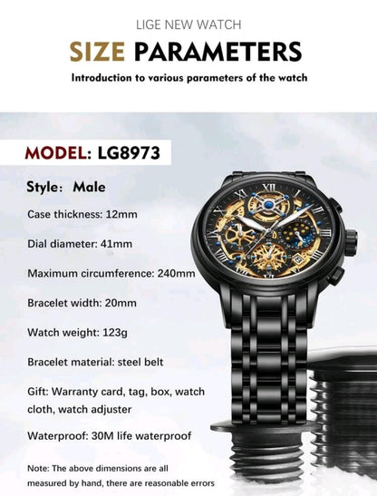 Homme 1 pièce Montre Quartz Cadran Bicolore En Acier Inoxydables