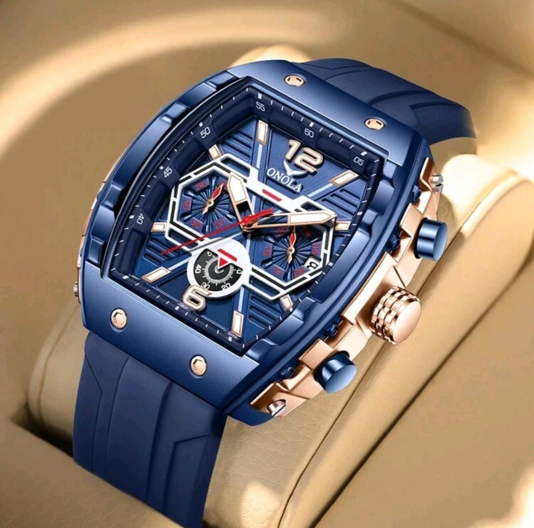 Montre de sport pour hommes, bracelet en silicone étanche