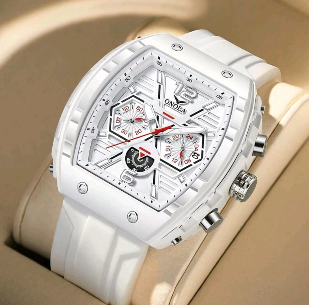 Montre de sport pour hommes, bracelet en silicone étanche