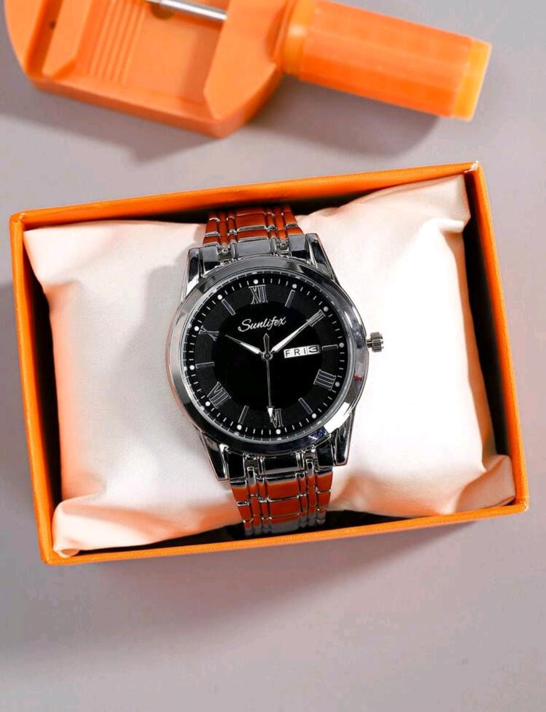 SUNLIFEX Montre bracelet de luxe haut de gamme pour homme avec double calendrier