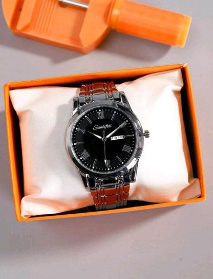 SUNLIFEX Montre bracelet de luxe haut de gamme pour homme avec double calendrier