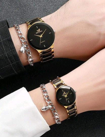 Montre à cadran minimaliste avec bracelet