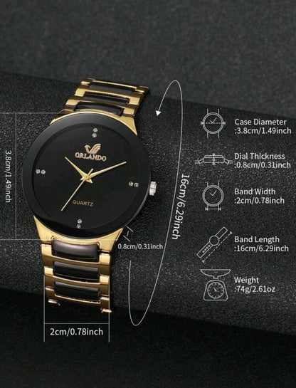 Montre à cadran minimaliste avec bracelet