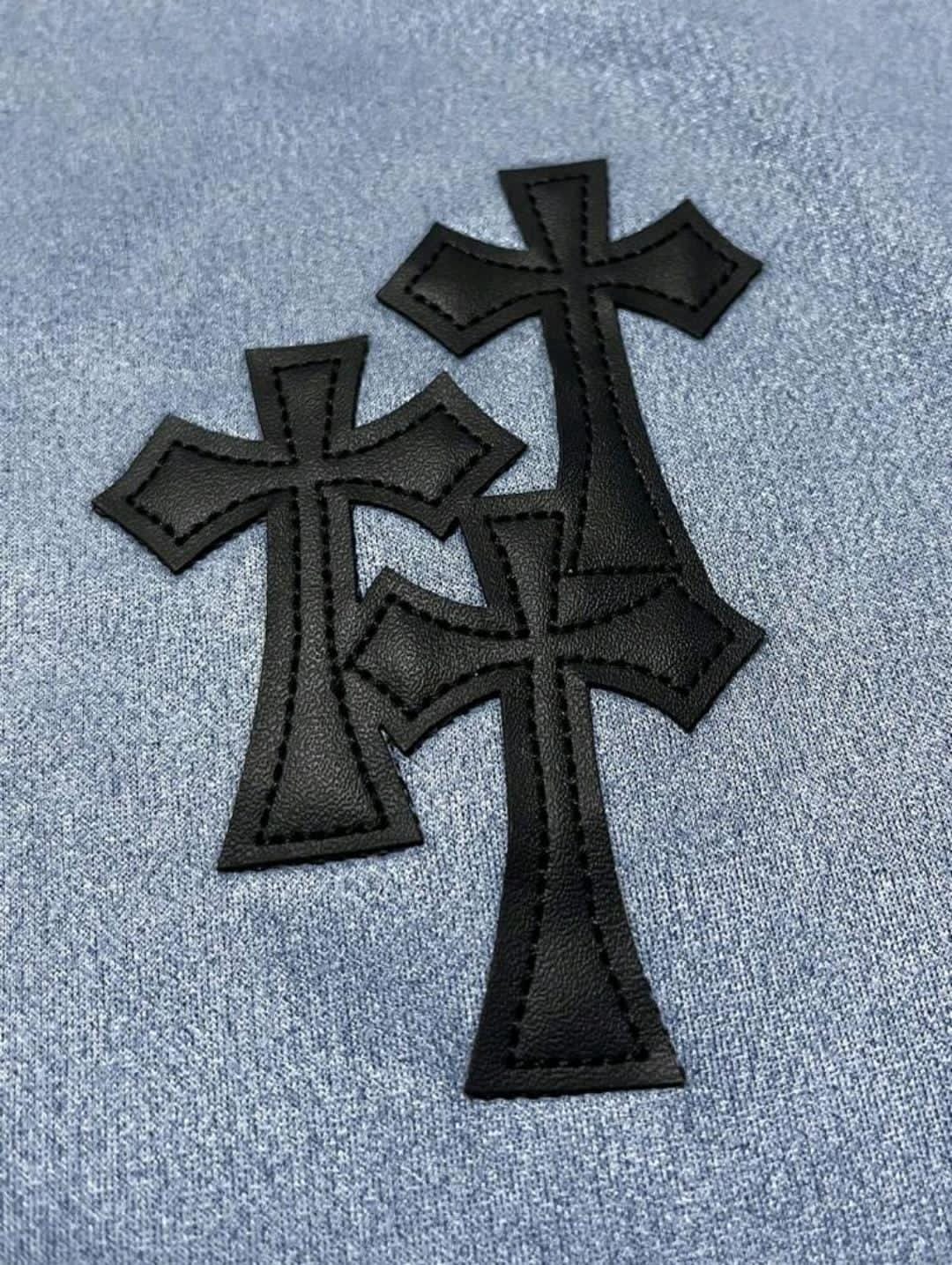 Manfinity EMRG T-shirt vintage ample homme à épaules tombant avec broderie croisée