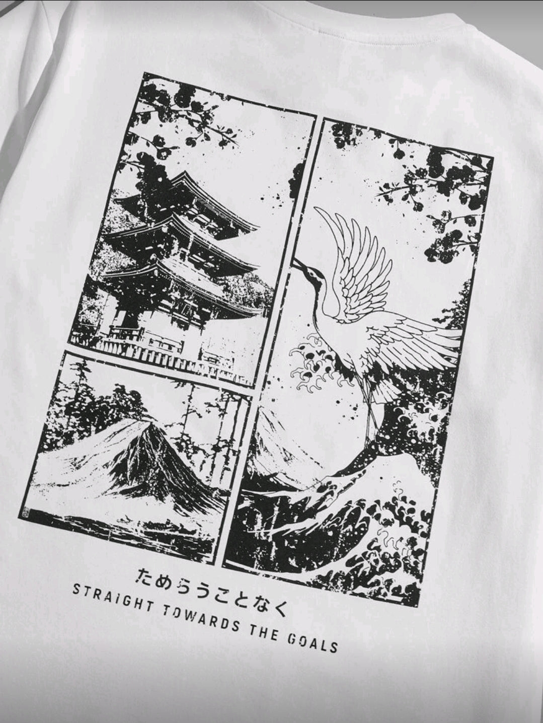 SWAVVY T-shirt pour hommes avec slogan et imprimé grue, été