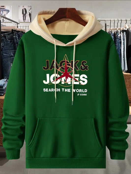 Sweat à Capuche à Manches Longues pour Homme - "JACKSONS & JONES SEARCH THE WORLD"