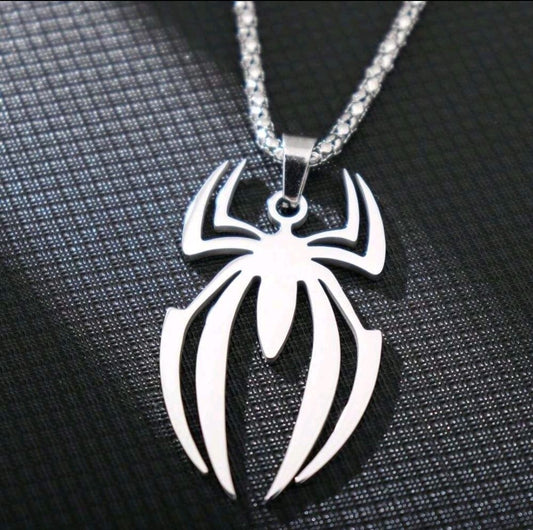 1 Nouveau Produit Logo D'araignée Périphérique Personnalisé De Film Et Télévision Pendentif En Acier Inoxydable Mode Collier De Bijoux En Acier Titanique Pour Hommes