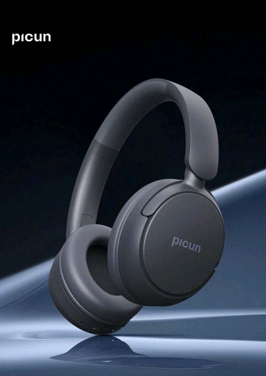 Picun Casque sans fil Picun B5, suppression du bruit d'appel ENC HD, audio dynamique 3D, double connexion, autonomie de 72 heures, pour PC mobile de bureau à domicile de voyage.