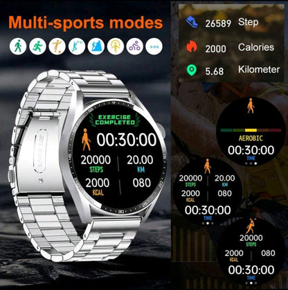 1 pièce Montre connectée intelligente tactile intégrale unisexe avec appel