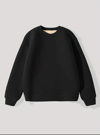 Sweatshirts décontractés à col rond pour hommes - Tissu tricoté épais en molleton 100 % polyester