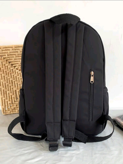 Sac à dos imperméable et léger avec décoration de nœud et breloques, parfait pour les adolescentes, les femmes