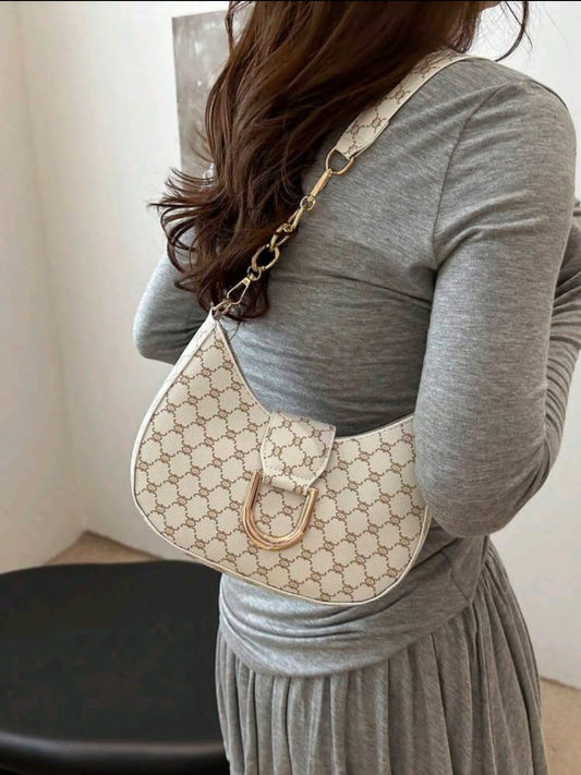 Sac hobo zippé léger et casual pour entreprise, décoré de métal noir à la mode, parfait pour les adolescentes, les étudiantes