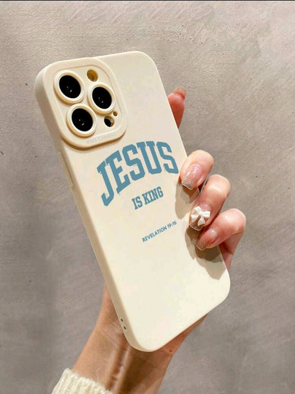 Étui en silicone liquide pour téléphone portable Jésus avec protection intégrale, anti-chocs et antichute. Étui en caoutchouc souple TPU compatible avec 16/11/12/13/14/15/15 Pro/15 Plus/15 Promax/7 Plus/8 Plus/X/XS Max/XR/11 Pro/12 Pro/13 Pro/14 Pro/12 mi