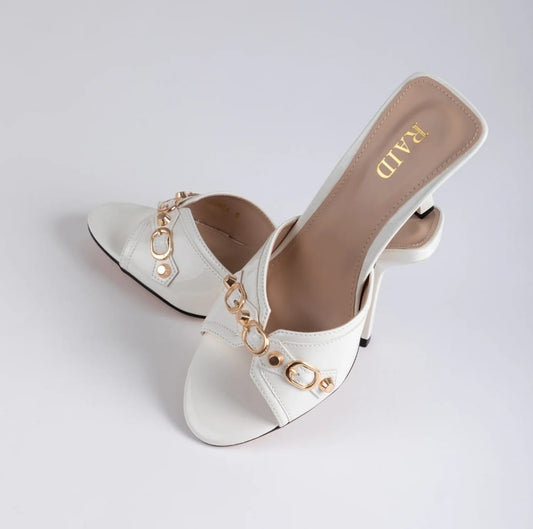 RAID Gloria Heeled Mule in Black PA