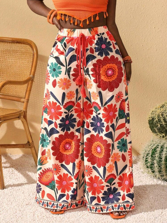 Slaydiva Pantalon Large De Loisir Pour Femme De Résidence De Festival